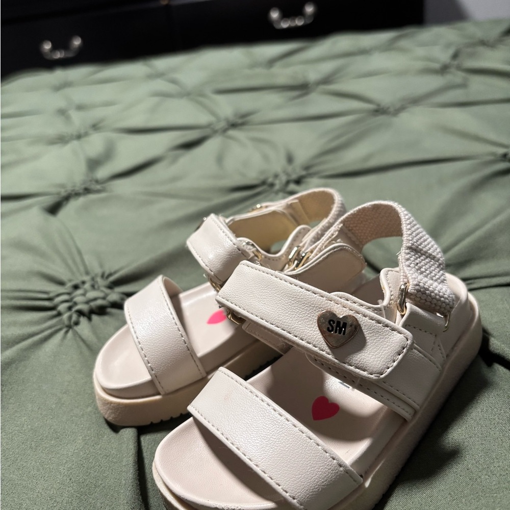 Steve Madden Cream Kids Sandals